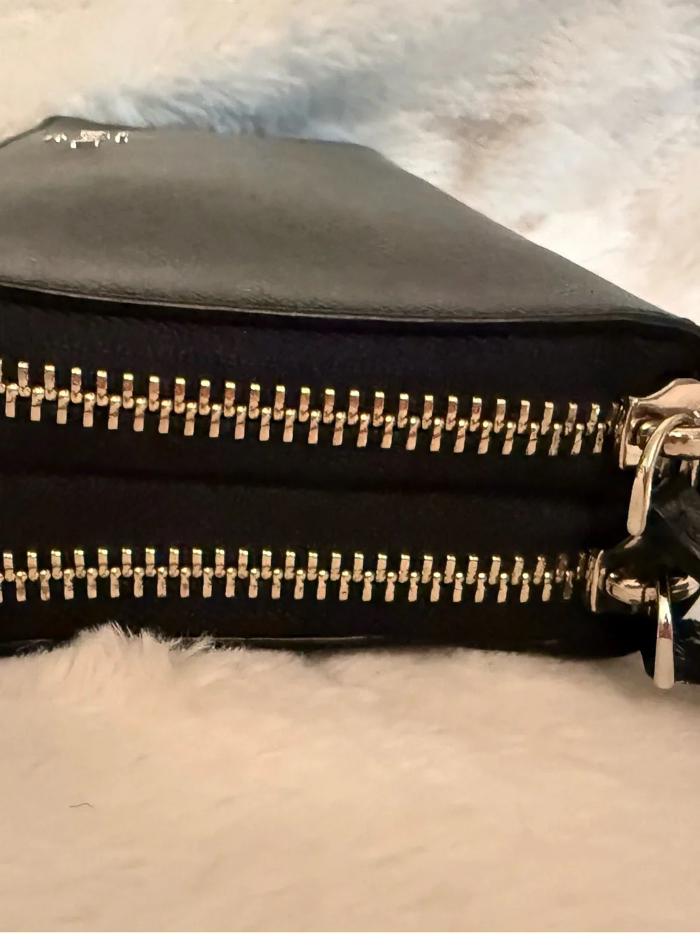 Authentic Kate Spade New York Black Leather Hobo Bag with Zip Wallet